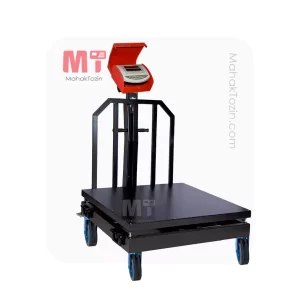باسکول محک 1000کیلویی نمایشگر ثابت چرخ پاترولی سینی آهنی کابیندار