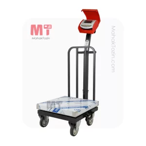 باسکول محک 200کیلویی نمایشگر ثابت چرخدار استیل کابیندار