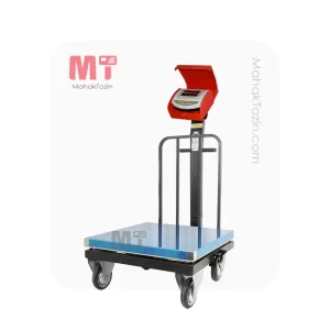 باسکول محک 500کیلویی نمایشگر ثابت چرخدار استیل کابیندار