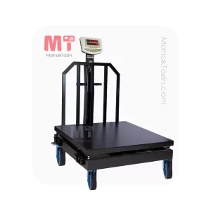 باسکول محک 1000کیلویی نمایشگر ثابت 120*120 چرخدار