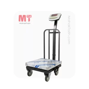 باسکول محک 200کیلویی نمایشگر ثابت چرخدار استیل