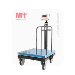باسکول محک 500کیلویی نمایشگر ثابت چرخدار استیل