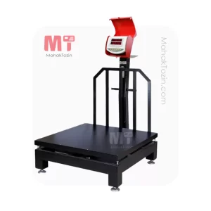 باسکول محک 2000کیلویی نمایشگر ثابت آهنی کابیندار 120*120